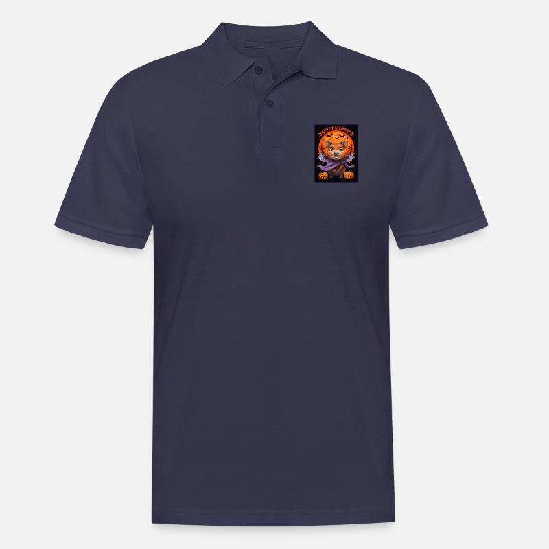 Halloween Capybara Geist Geschenkidee - Männer Poloshirt - Navy