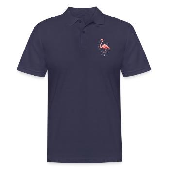 Flamingo - Männer Poloshirt - Navy - Vorne - Kai (181cm)