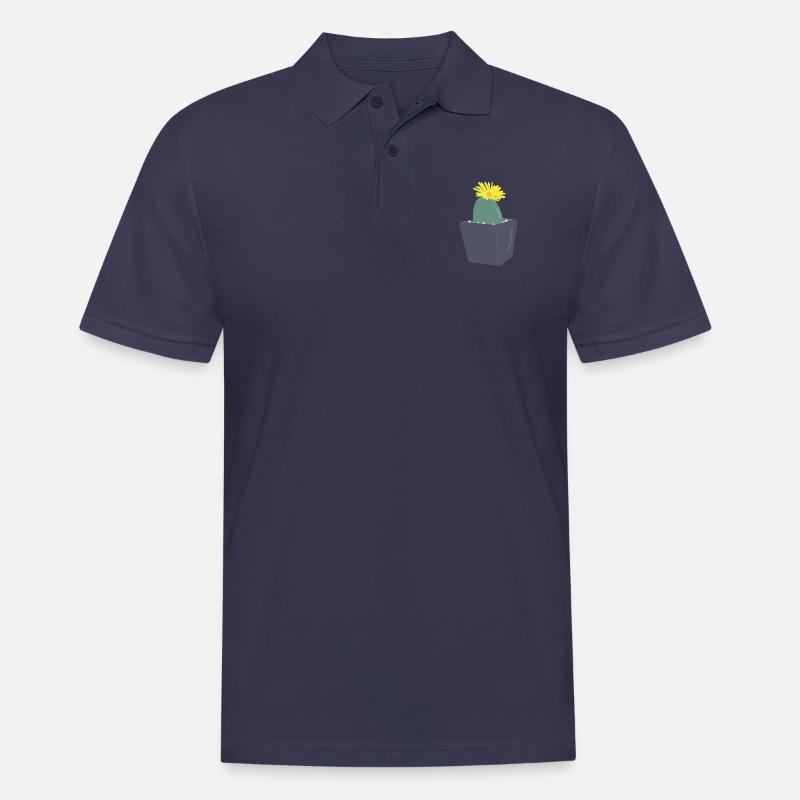 Lithops Blüte3 - Männer Poloshirt - Navy