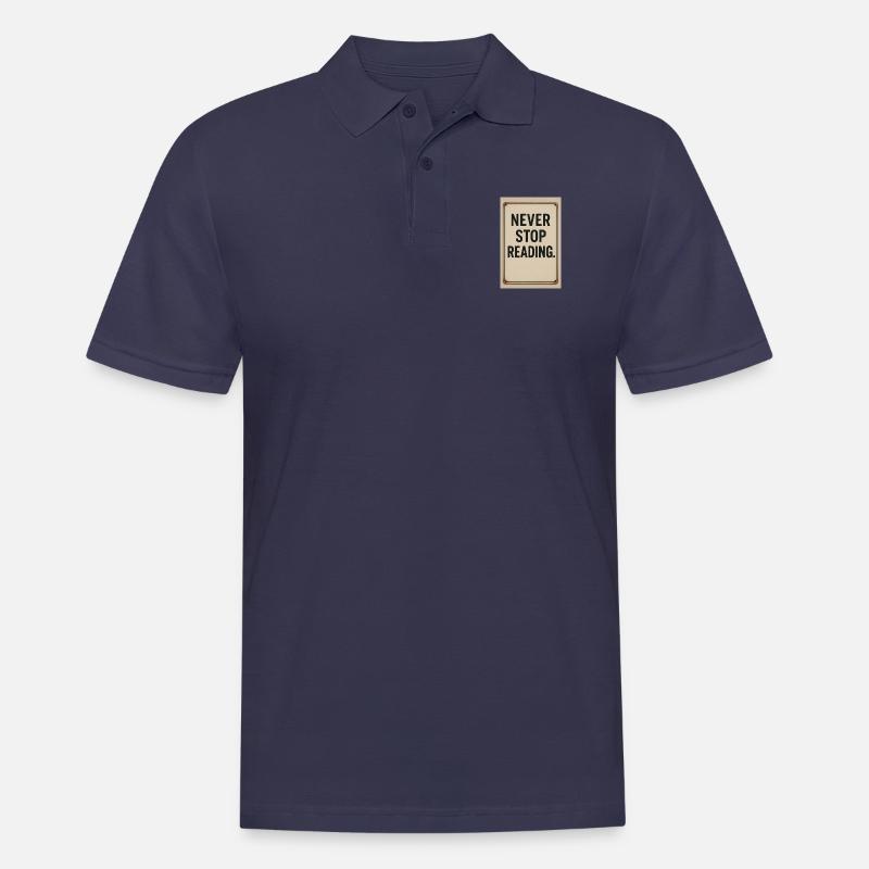 Never stop reading - Men's Polo Shirt - navy