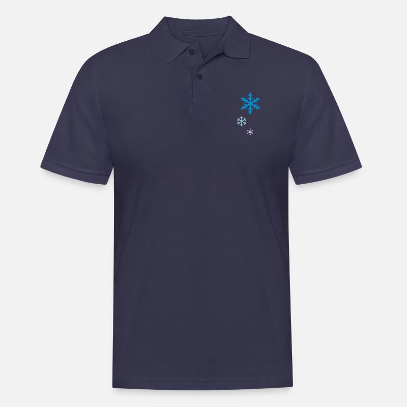 snowflakes - Männer Poloshirt - Navy