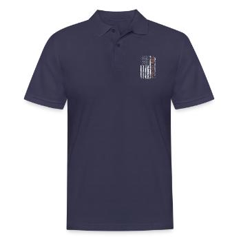 Mechanical Engineer - Maschinenbauingenieur Vintag - Männer Poloshirt - Navy - Vorne - Kai (181cm)
