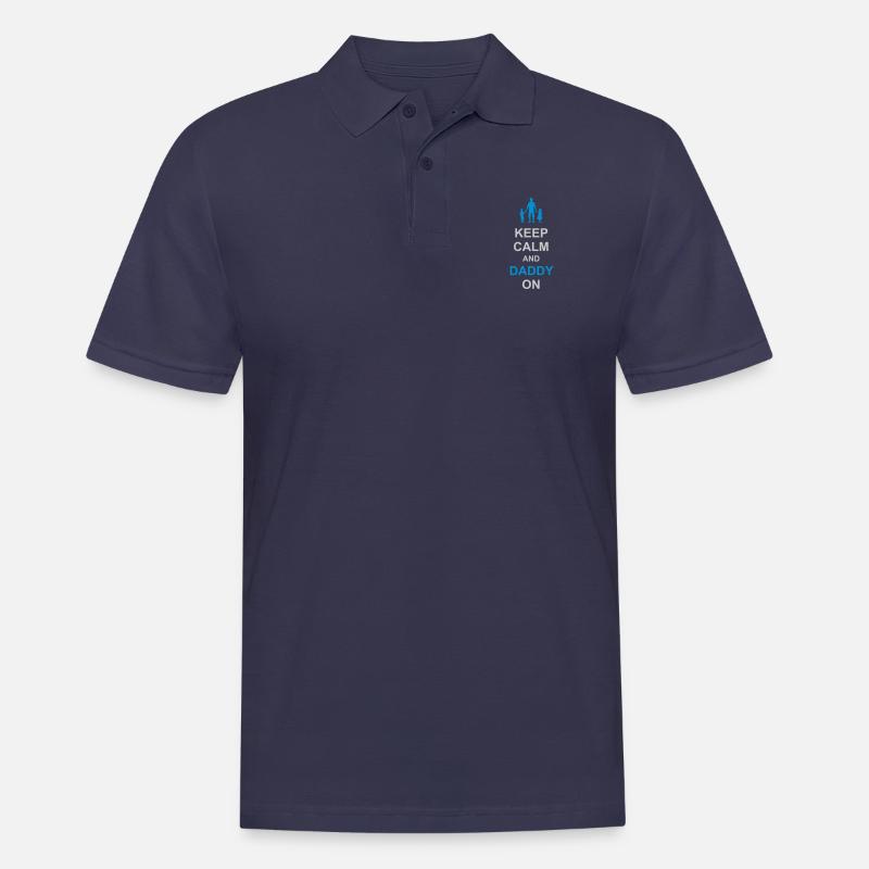 Keep Calm and Daddy - Männer Poloshirt - Navy