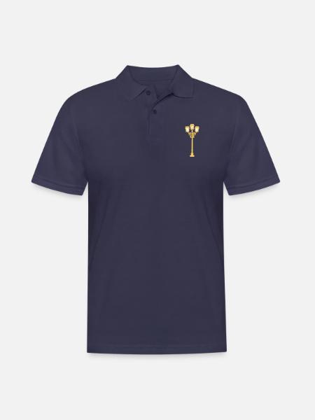 Leuchtende, stilvolle und elegante Straßenlaterne - Männer Poloshirt - Navy