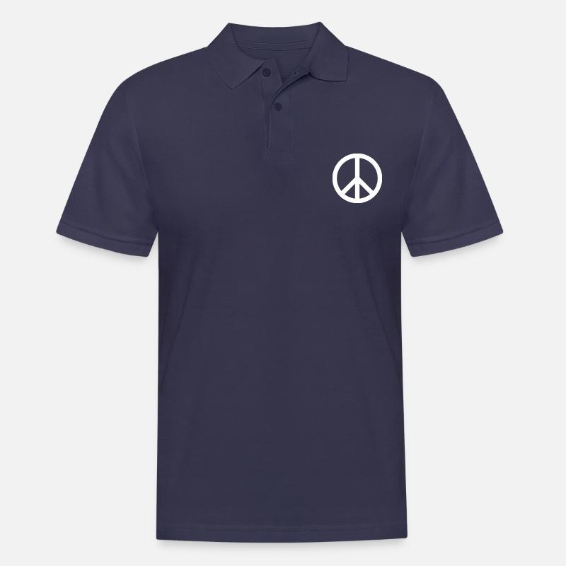Peacezeichen - Männer Poloshirt - Navy