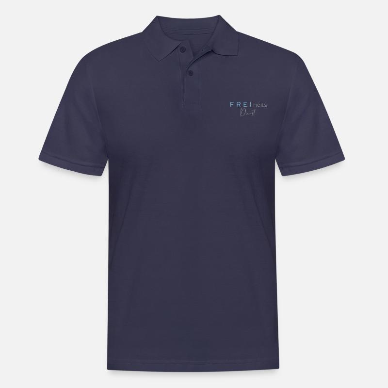 FREIheitsdurst grau - Männer Poloshirt - Navy