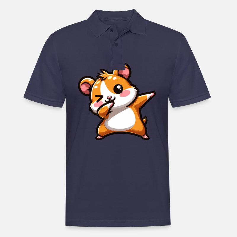 Hamster Dab Cochon d’Inde Cool Dabbing - Polo Homme - bleu marine