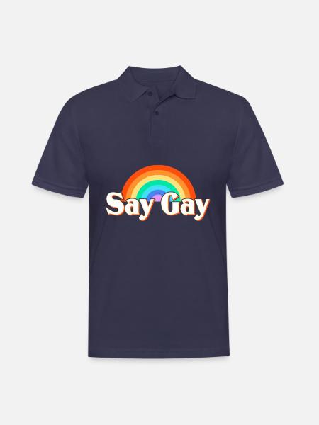 LGBT Say Gay - Men's Polo Shirt - navy