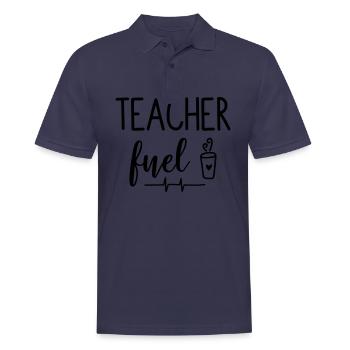 Teacher Teacher School Coffee Gift - Men's Polo Shirt - navy - Front - Kai (181cm)
