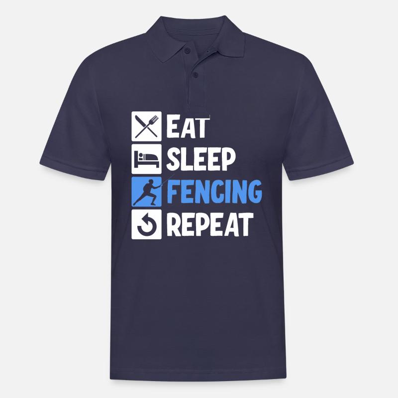 Fechten - Männer Poloshirt - Navy