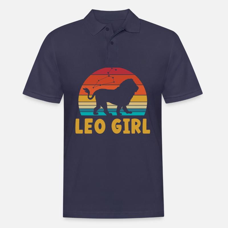 Sternzeichen Löwe - Männer Poloshirt - Navy