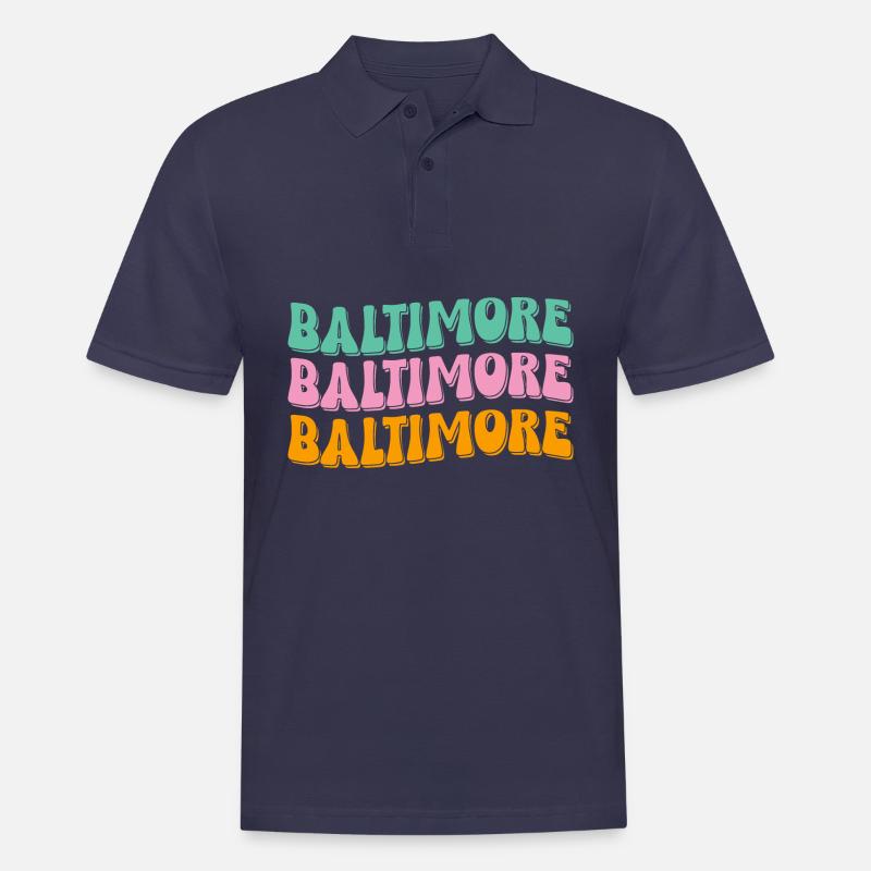 Baltimore - Männer Poloshirt - Navy