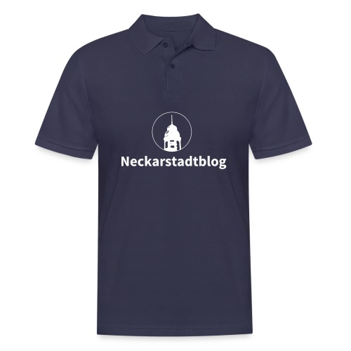 Neckarstadtblog – Logo und Schriftzug - Männer Poloshirt