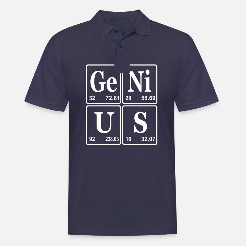 Genius Elements Cadeau - Polo Homme - bleu marine