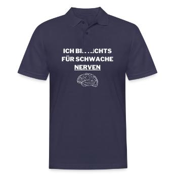 Nichts für schwache Nerven - Männer Poloshirt - Navy - Vorne - Kai (181cm)