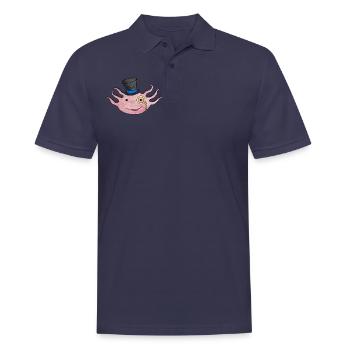 Axolotl niedlicher Molch Zylinder Mexiko Amphibien - Männer Poloshirt - Navy - Vorne - Kai (181cm)