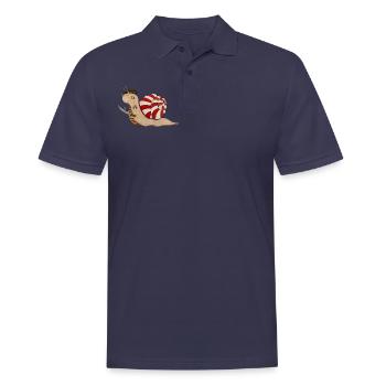 Piratenschnecke Pirat Schnecke Seeräuber Freibeute - Männer Poloshirt - Navy - Vorne - Kai (181cm)