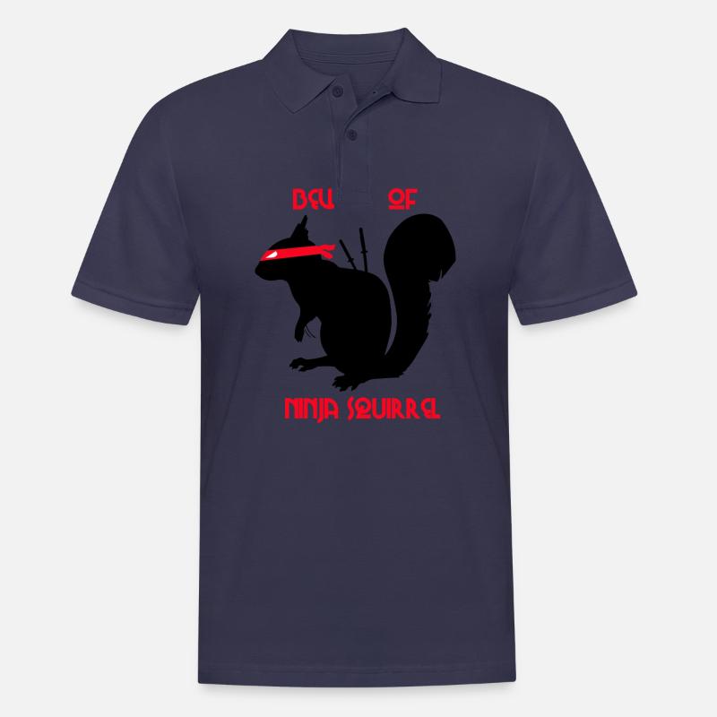 Beware of Ninja Squirrel Eichhörnchen - Männer Poloshirt - Navy