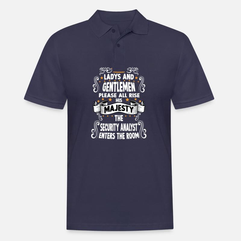 Security Analyst T witzig Spruch Security Analyst - Männer Poloshirt - Navy