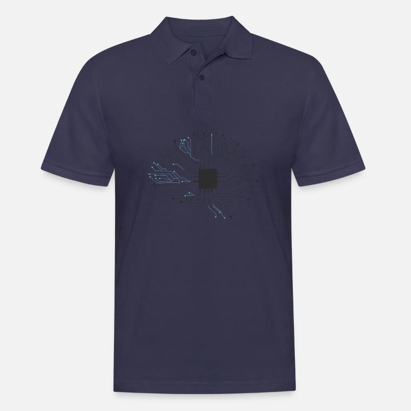 Chip Technik Programmierer - Männer Poloshirt - Navy