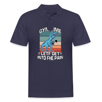 T-Rex Speech Defect Athlète Fitness Musculation - Polo Homme - bleu marine - Devant - Kai (181cm)