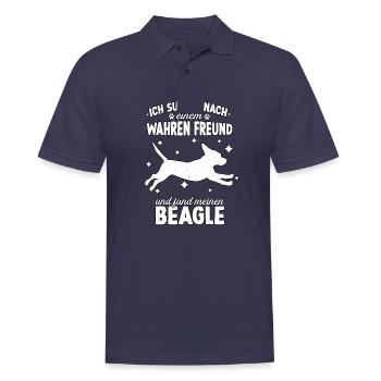 Beagle Hundeschule Beagle Gassi Hunde - Männer Poloshirt - Navy - Vorne - Kai (181cm)