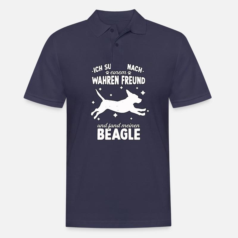 Beagle Hundeschule Beagle Gassi Hunde - Männer Poloshirt - Navy
