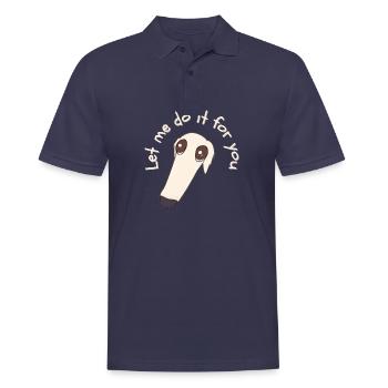 Let me do it for you - Men's Polo Shirt - navy - Front - Kai (181cm)