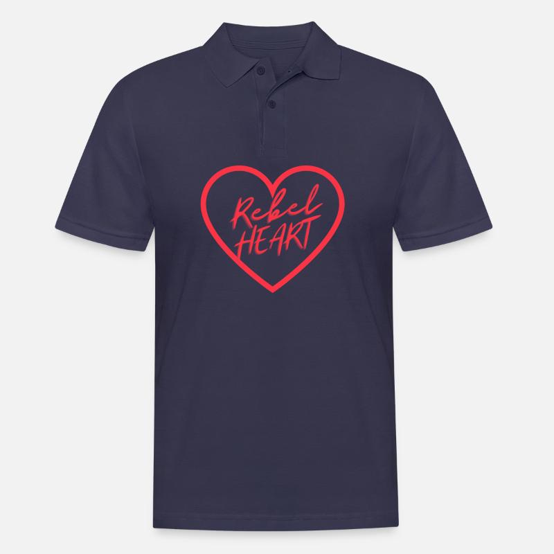 Rebellisches Herz - Männer Poloshirt - Navy