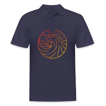 High Seas rot - Männer Poloshirt - Navy - Vorne - Kai (181cm)