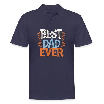 Best dad ever - Polo Homme - bleu marine - Devant - Kai (181cm)