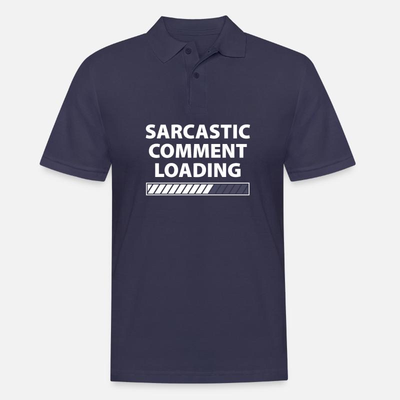 Sarcastic comment loading sarkastischer Kommentar - Männer Poloshirt - Navy