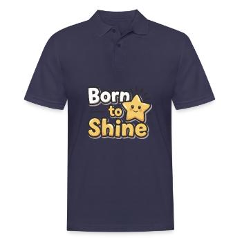 Né pour briller – Strahlender Stern - Polo Homme - bleu marine - Devant - Kai (181cm)