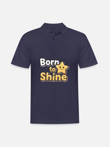 Né pour briller – Strahlender Stern - Polo Homme - bleu marine