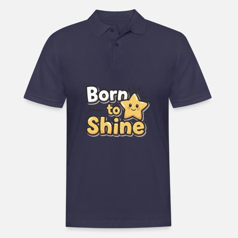 Né pour briller – Strahlender Stern - Polo Homme - bleu marine