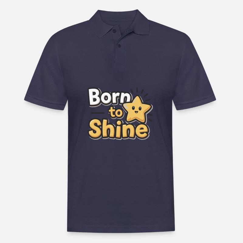 Né pour briller – Strahlender Stern - Polo Homme - bleu marine