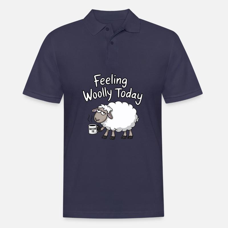 Feeling Woolly today - Männer Poloshirt - Navy