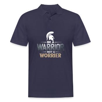 Soyez un guerrier, pas un dicton inspirant inquiet - Polo Homme - bleu marine - Devant - Kai (181cm)