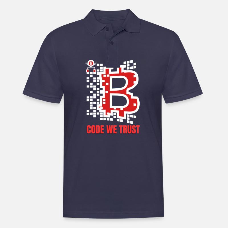Bitcoin Crypto Geschenk Kryptowährung Geschenkidee - Männer Poloshirt - Navy