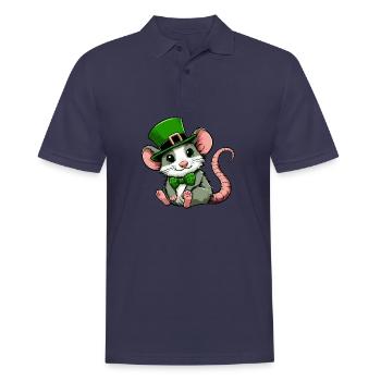 St. Patrick's Tag Süße Ratte - Männer Poloshirt - Navy - Vorne - Kai (181cm)