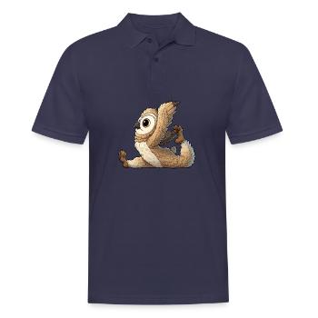 Owl Yoga & Fitness: Gymnastics Training - Men's Polo Shirt - navy - Front - Kai (181cm)