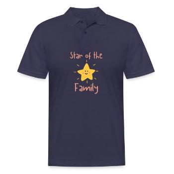 Star of the Family kleiner lachender Stern Spaß - Männer Poloshirt - Navy - Vorne - Kai (181cm)