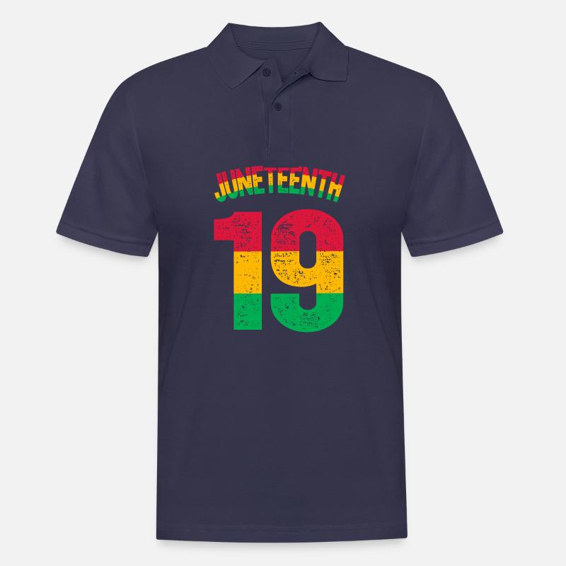 Juneteenth - Männer Poloshirt - Navy