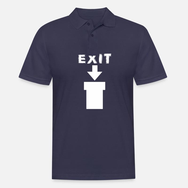 Exit Comic Retro Design - Men's Polo Shirt - navy