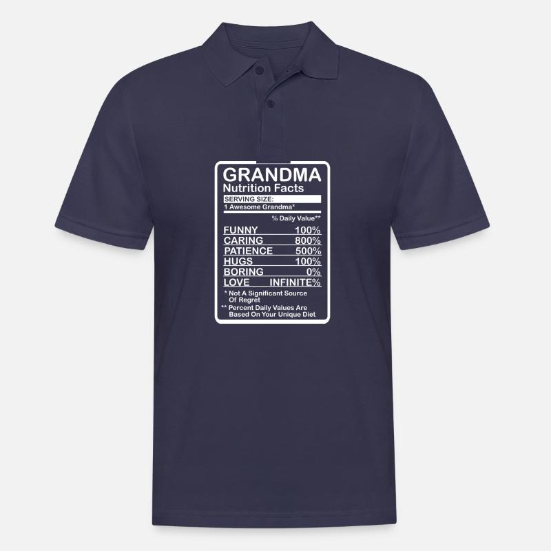 Oma Nährwerte - Männer Poloshirt - Navy