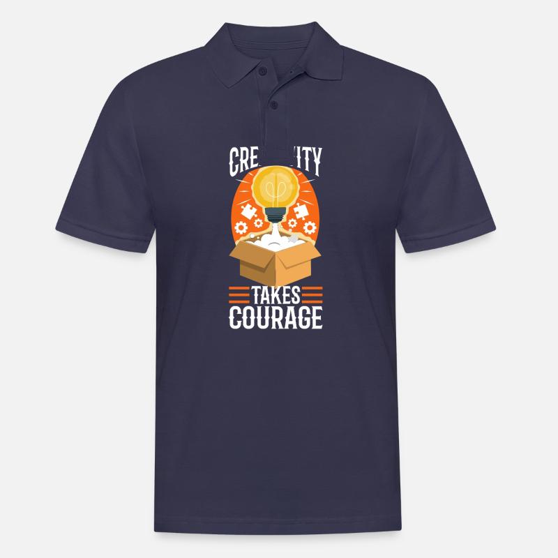 Creativity Takes Courage - Männer Poloshirt - Navy
