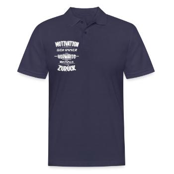 Motivation geh Vorwärts - Männer Poloshirt - Navy - Vorne - Kai (181cm)
