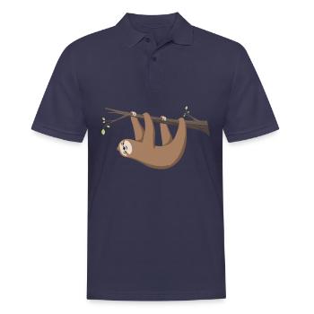 Sloth Sloth hangs on the branch - Men's Polo Shirt - navy - Front - Kai (181cm)