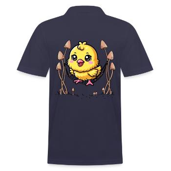 Hanging Out Chilling Hammock Chick Kids Child Baby - Men's Polo Shirt - navy - Back - Kai (181cm)