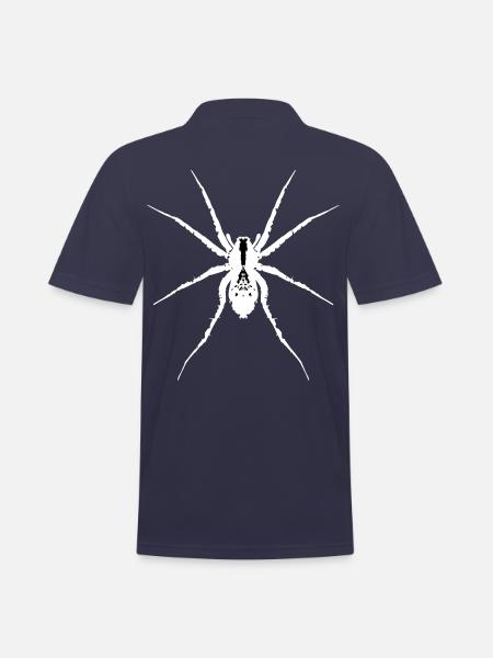 White wolf spider - Men's Polo Shirt - navy